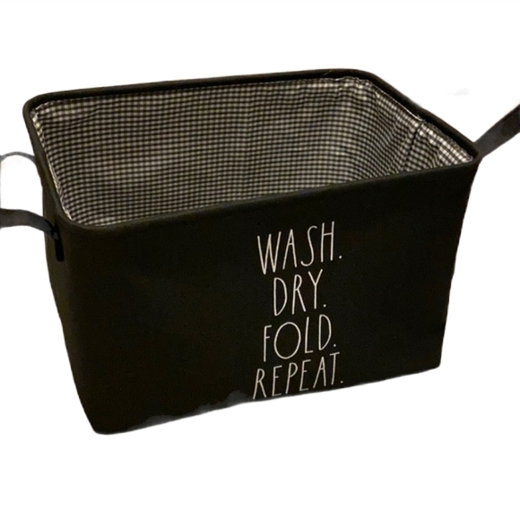 Rae Dunn Other - New Rae Dunn Canvas Tote "WASH.DRY. FOLD. REPEAT."